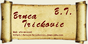 Brnča Tričković vizit kartica